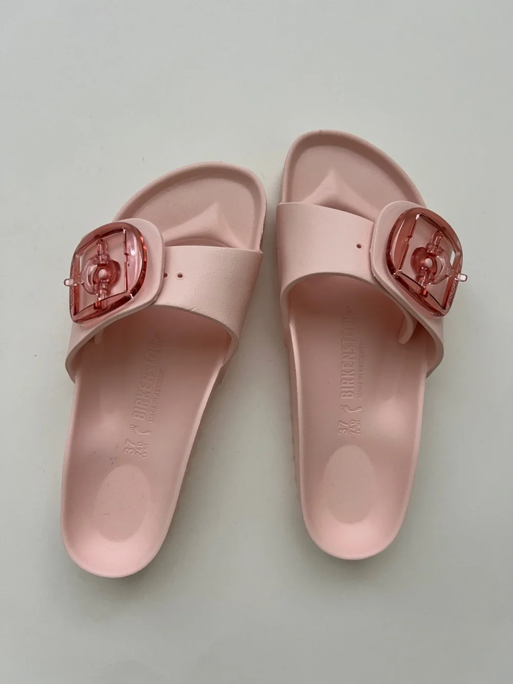 Birkenstock Madrid Big Buckle EVA Sandals in Light Rose